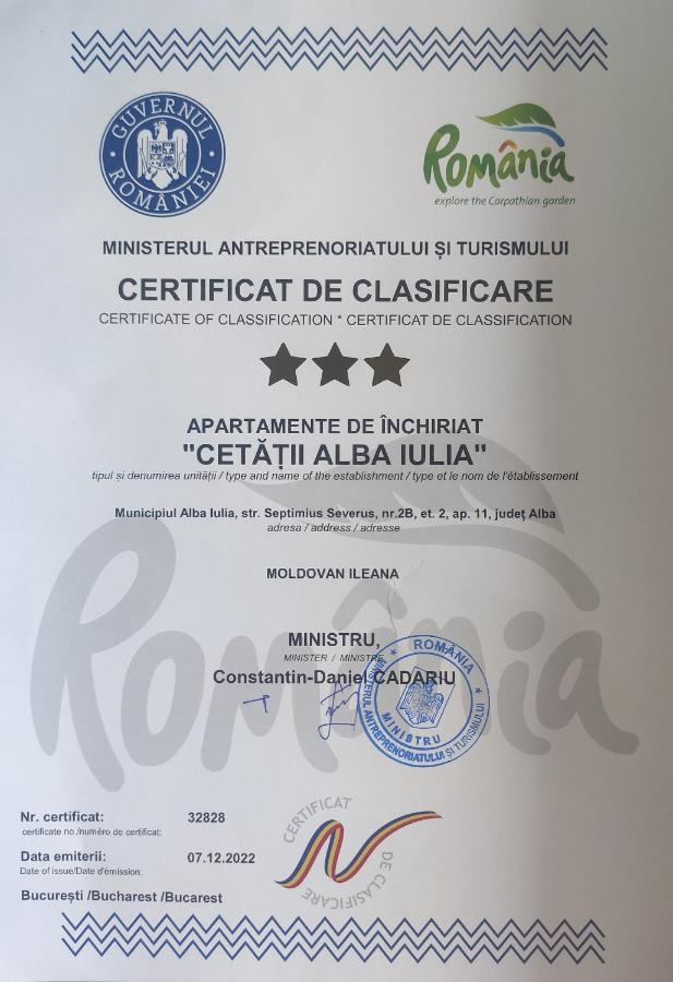 Apartamentul Cetatii Alba Iulia Dış mekan fotoğraf